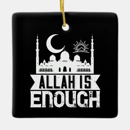 Islam - Allah is genoeg Keramisch Ornament (Voorkant)