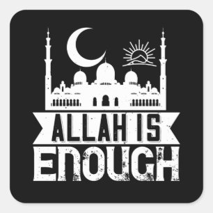 islam - Allah is genoeg Vierkante Sticker
