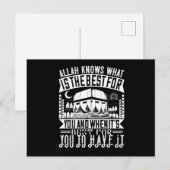 Islam - Allah weet wat het beste voor je is Briefkaart (Voorkant / Achterkant)