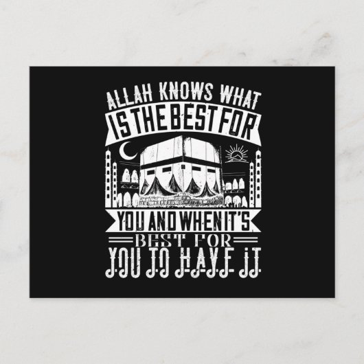 Islam - Allah weet wat het beste voor je is Briefkaart (Voorkant)
