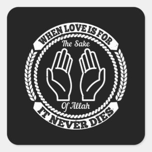 islam als liefde voor Allah is Vierkante Sticker