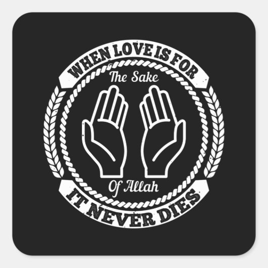 islam als liefde voor Allah is Vierkante Sticker (Voorkant)