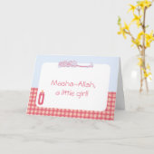Islam Aqiqah congratulation muslim baby bottle Kaart (Gele Bloem)