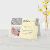Islam aqiqah gefeliciteerd moslim baby kaart (Gele Bloem)