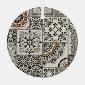 Islam Arabisch Majolica Tegels Patchwork Glas Ornament (Achterkant)