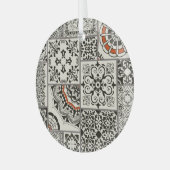 Islam Arabisch Majolica Tegels Patchwork Glas Ornament (Voorkant links)