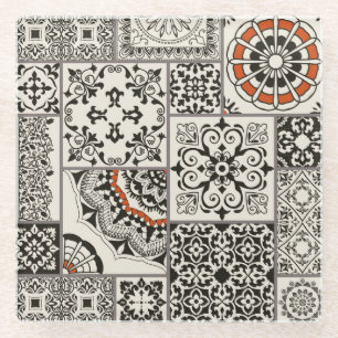 Islam Arabisch Majolica Tegels Patchwork Glazen Onderzetter