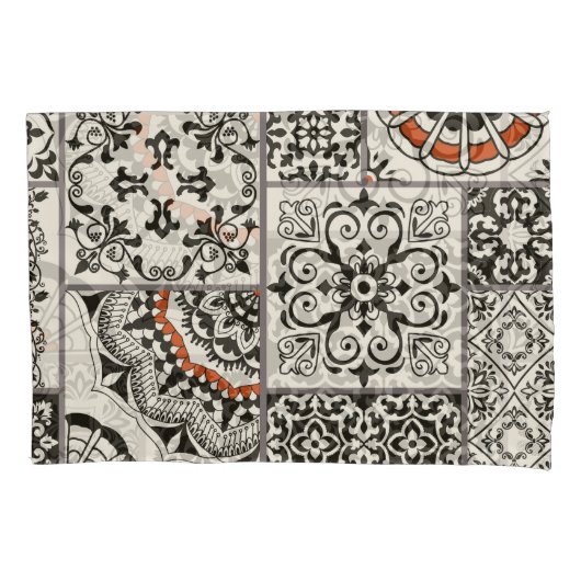 Islam Arabisch Majolica Tegels Patchwork Kussensloop (Voorkant)