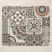 Islam Arabisch Majolica Tegels Patchwork Sherpa Deken (Voorkant (horizontaal))