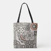 Islam Arabisch Majolica Tegels Patchwork Tote Bag (Achterkant)