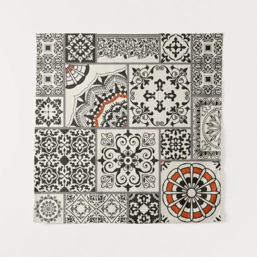 Islam Arabisch Majolica Tegels Patchwork Wandkleed (Voorkant (horizontaal))