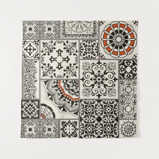 Islam Arabisch Majolica Tegels Patchwork Wandkleed (Voorkant)