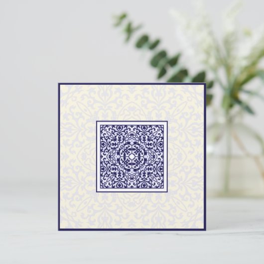 Islam Arabisch metallisch verloving bruiloft Kaart (Staand voorkant)