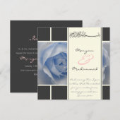 Islam blue roos bruiloft verloving moslim uitnodig kaart (Voorkant / Achterkant)