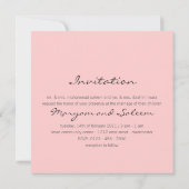 Islam blue roos bruiloft verloving moslim uitnodig kaart (Achterkant)