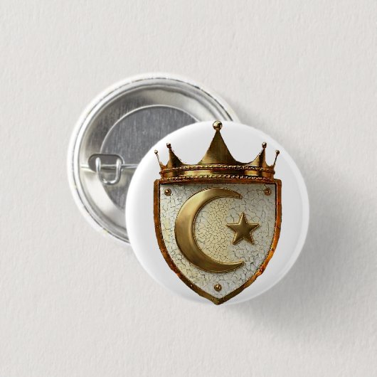 Islam Crest Knop / Speldje (Voorkant /achterkant)