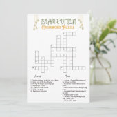 Islam editie kruiswoordquiz puzzel Hoofdstuk I Kaart (Staand voorkant)