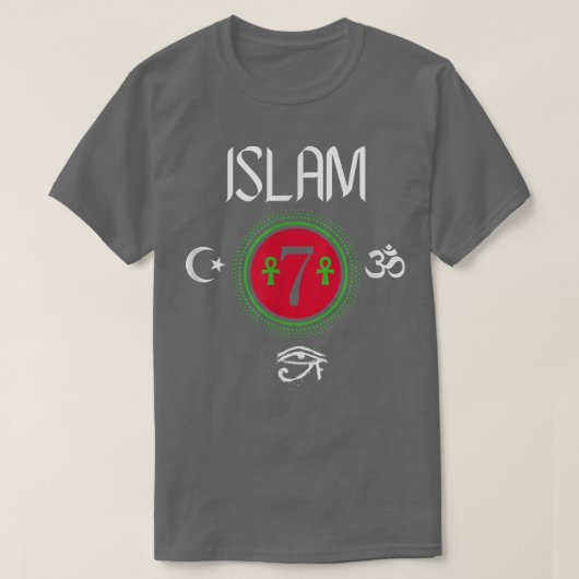Islam - Goden en aarde occult Science Allah 7 T-shirt (Design voorkant)