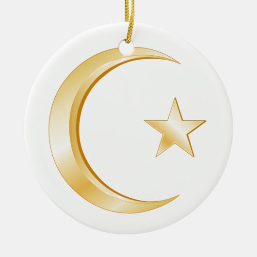 Islam, gouden symbool keramisch ornament (Voorkant)