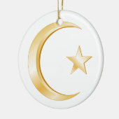 Islam, gouden symbool keramisch ornament (Links)