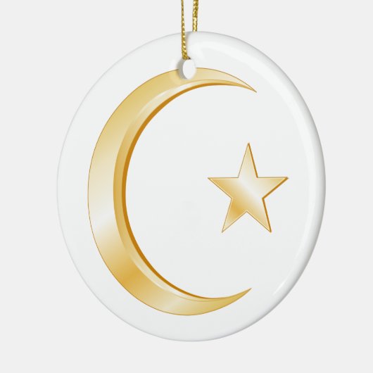 Islam, gouden symbool keramisch ornament (Links)