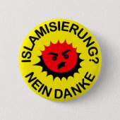Islam, Hass, Islamisierung, Ronde Button 5,7 Cm (Voorkant)