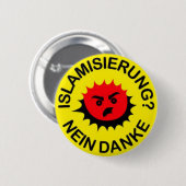 Islam, Hass, Islamisierung, Ronde Button 5,7 Cm (Voorkant /achterkant)