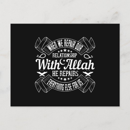 islam - herstel uw Relatie met Allah Briefkaart (Voorkant)