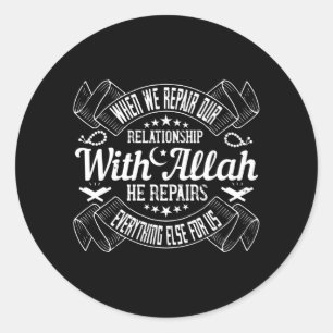 islam - herstel uw Relatie met Allah Ronde Sticker