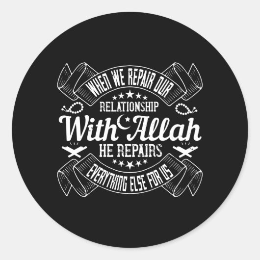 islam - herstel uw Relatie met Allah Ronde Sticker (Voorkant)