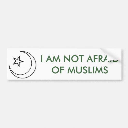 islam, IK BEN GEEN BEÏNVLOED AAN MUSLIMS Bumpersticker (Voorkant)