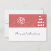 Islam Islamic damask bedankt je bruiloft verloving (Voorkant)