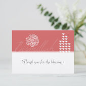 Islam Islamic damask bedankt je bruiloft verloving (Staand voorkant)