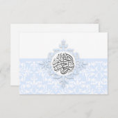 Islam Islamic damask bedankt je bruiloft verloving (Voorkant / Achterkant)
