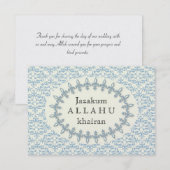 Islam Islamic damask bedankt je bruiloft verloving (Voorkant / Achterkant)