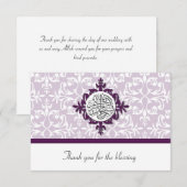 Islam Islamic damask bedankt je bruiloft verloving (Voorkant / Achterkant)