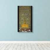 Islam Islamitische Arabisch Calligrafie Hajj Kaaba Canvas Afdruk (Insitu (Houten vloer))