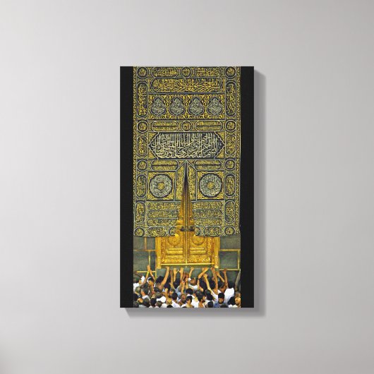 Islam Islamitische Arabisch Calligrafie Hajj Kaaba Canvas Afdruk (Voorkant)
