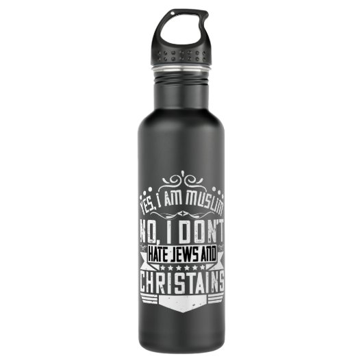 Islam - Ja, ik ben moslim. Ik haat het niet Waterfles (Voorkant)