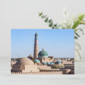 Islam Khodja Minaret & moskee - Khiva, Oezbekistan Kaart (Staand voorkant)