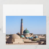 Islam Khodja Minaret & moskee - Khiva, Oezbekistan Kaart (Voorkant / Achterkant)