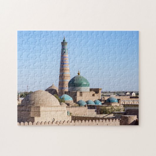 Islam Khodja-minaret & moskee - Khiva, Oezbekistan Legpuzzel (Horizontaal)