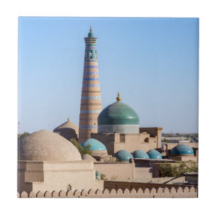 Islam Khodja Minaret & moskee - Khiva, Oezbekistan Tegeltje