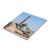 Islam Khodja Minaret & moskee - Khiva, Oezbekistan Tegeltje (Zijkant)