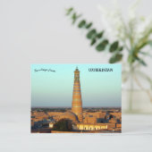 Islam Khoja Minaret in Khiva Oezbekistan Briefkaart (Staand voorkant)