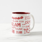 Islam Multi-font Mok (rood) (Voorkant rechts)