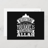islam - niets is te veel voor Allah Briefkaart (Voorkant / Achterkant)