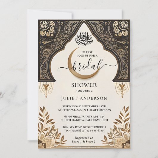 Islam Nikah Arabisch Walima Moslim Vrijgezellenfee Kaart (Voorkant)