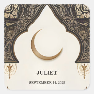 Islam Nikah Arabisch Walima Moslim Vrijgezellenfee Vierkante Sticker