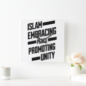 Islam omarmt vrede en bevordert eenheid vierkante klok (Huis)